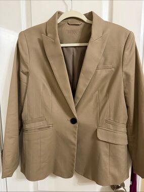 Mango Women's Camel Single-Button Blazer